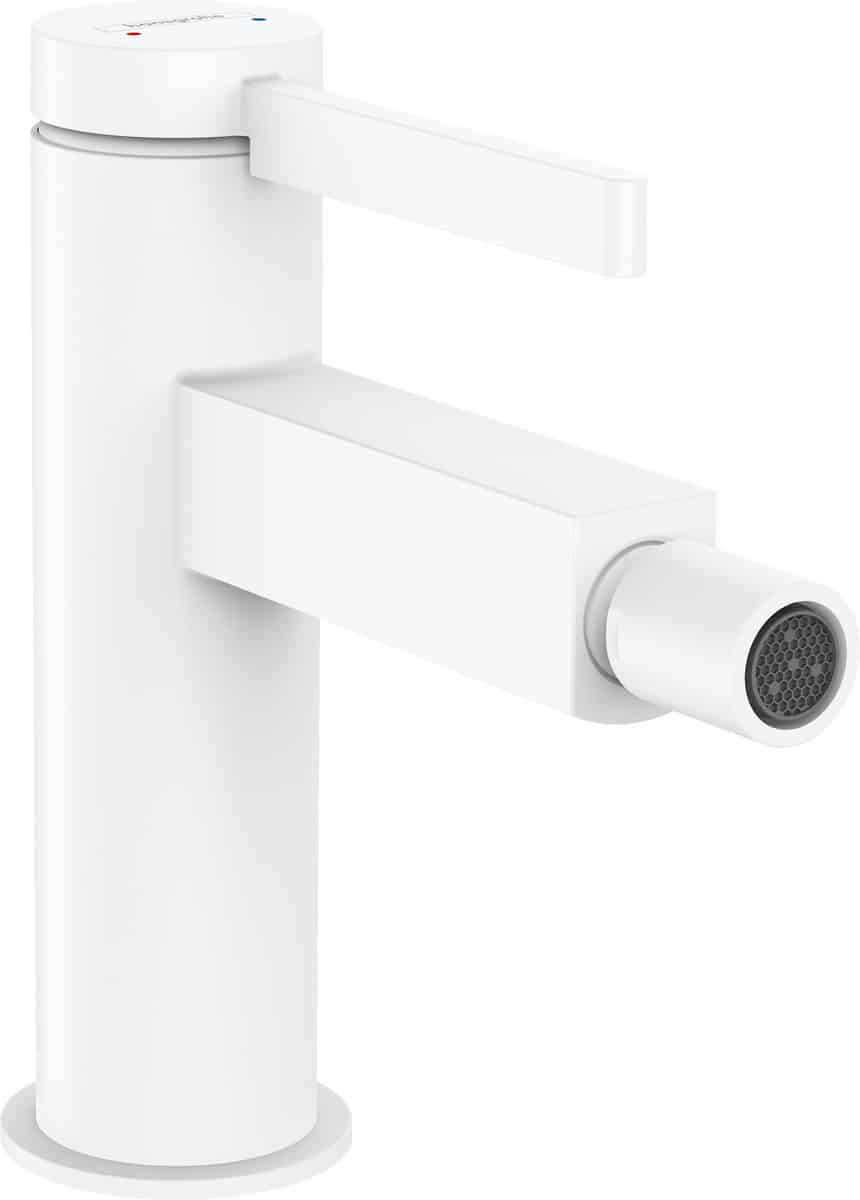 hansgrohe Finoris bidetarmatur m/push-open bundventil, mat hvid