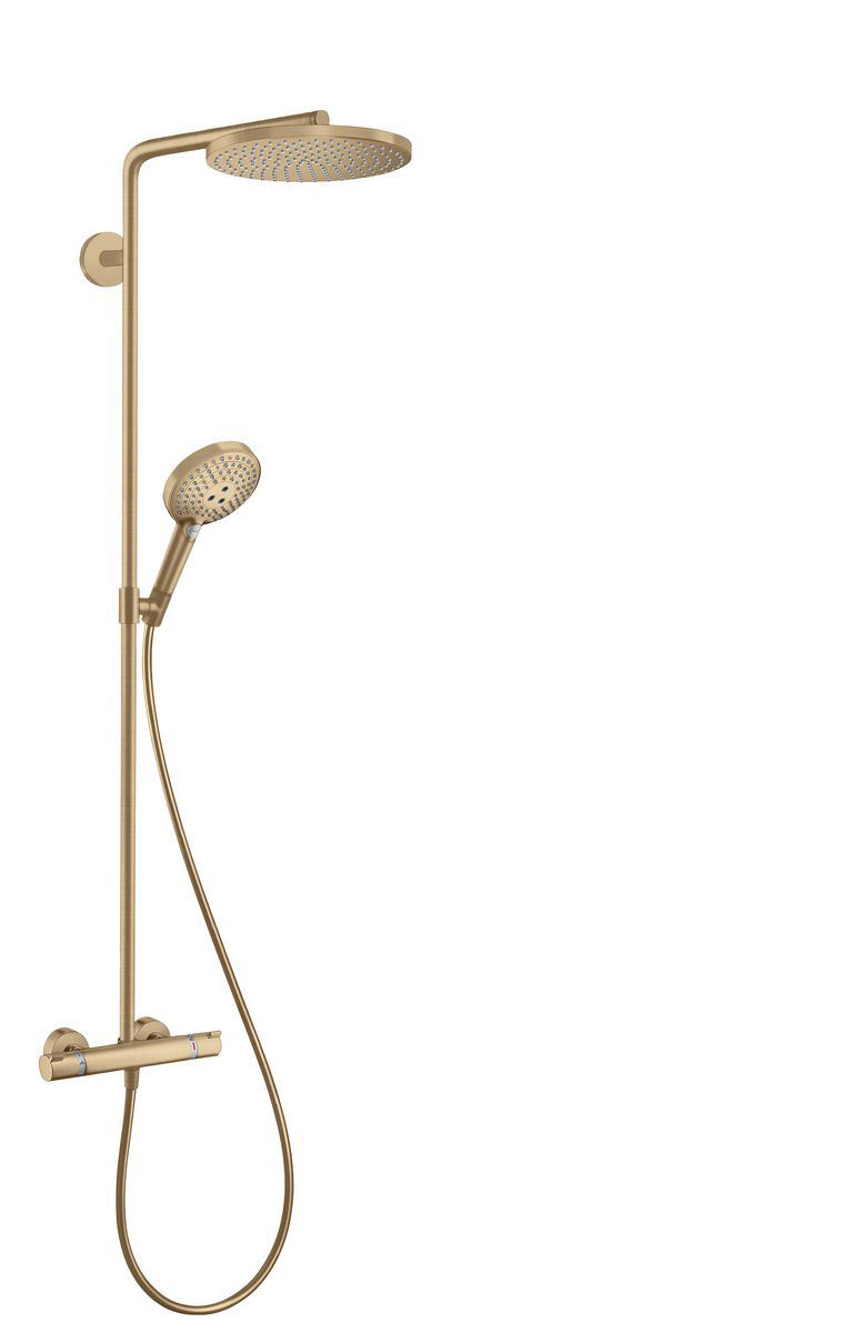 hansgrohe Raindance Select S 240 1jet PowderRain showerpipe med term børstet bronze