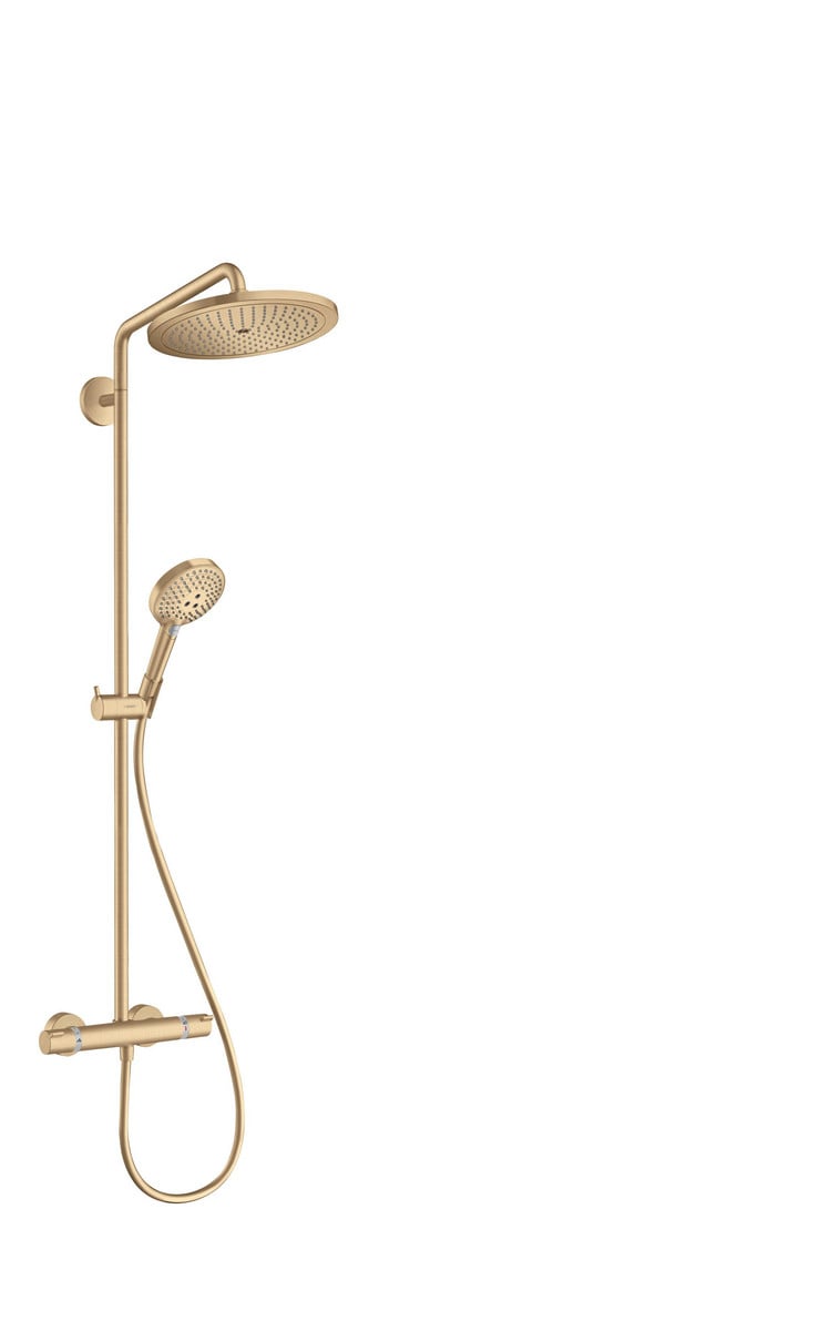 hansgrohe Croma Select S Showerpipe 280 1jet med term/håndbruser Raindance Select S 120 3jet bør bro