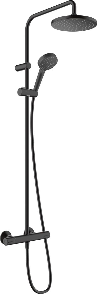 hansgrohe Vernis Blend Showerpipe 200 med termostat mat sort