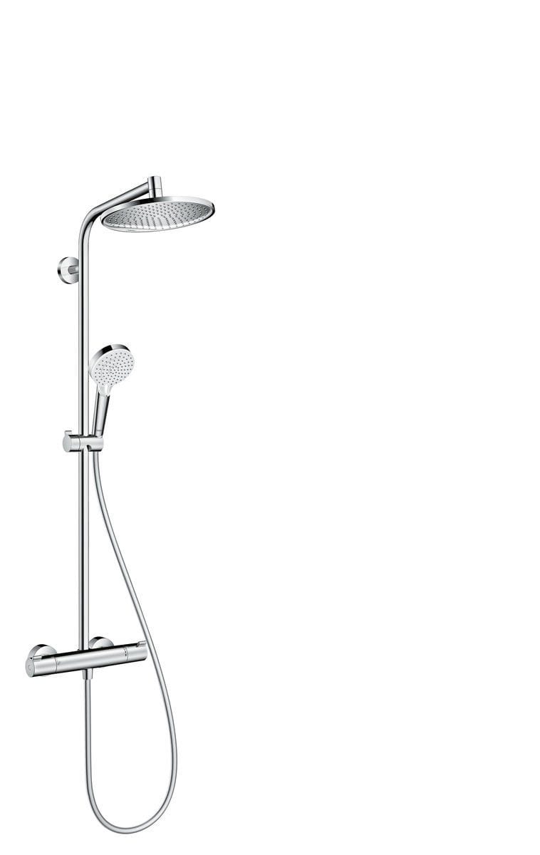 hansgrohe Crometta S 240 EcoSmart showerpipe med term krom
