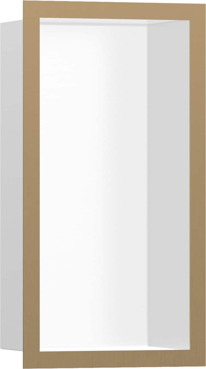 hansgrohe XtraStoris Individual vægniche mat hvid med designramme 300/150/100, børstet bronze PVD