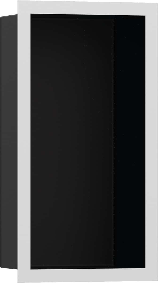 hansgrohe XtraStoris Individual vægniche mat sort med designramme 300/150/100, mat hvid