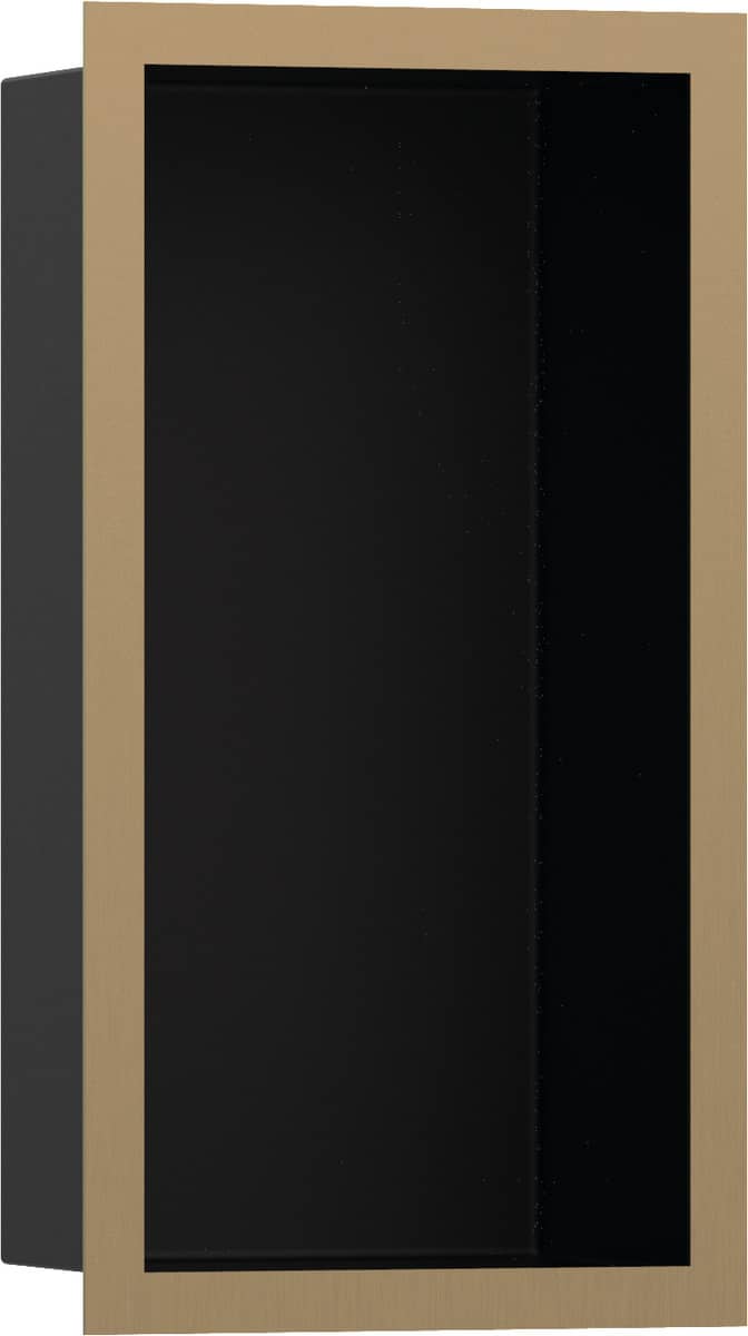 hansgrohe XtraStoris Individual vægniche mat sort med designramme 300/150/100, børstet bronze PVD