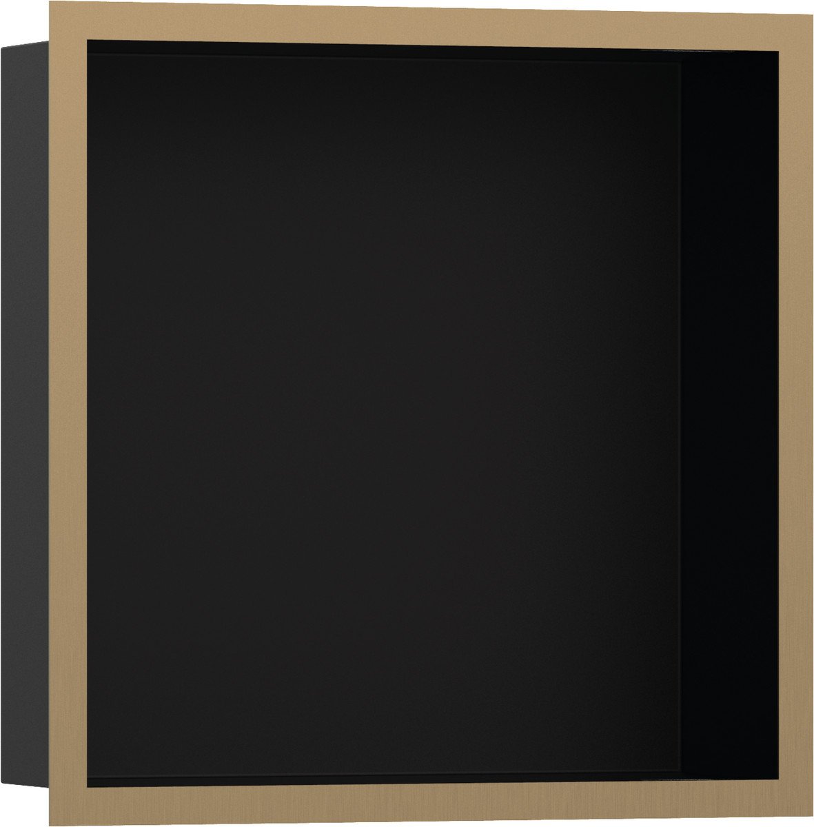 hansgrohe XtraStoris Individual vægniche mat sort med designramme 300/300/100, børstet bronze PVD