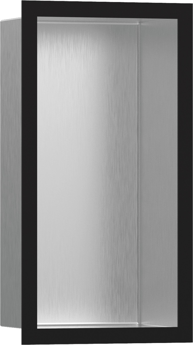 hansgrohe XtraStoris Individual vægniche børstet rustfrit stål med designramme 300/150/100, mat sort