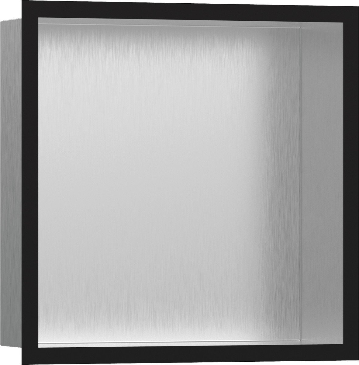 hansgrohe XtraStoris Individual vægniche børstet rustfrit stål med designramme 300/300/100, mat sort