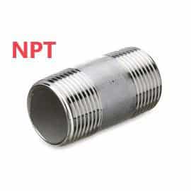 Gevind Nippelrør EN 1.4404 316L 40 bar NPT gevind EN 10241 1/4"x40 mm