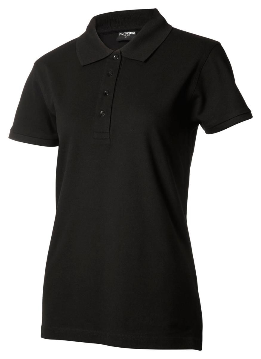 Polo shirt dame sort - S / LM logo