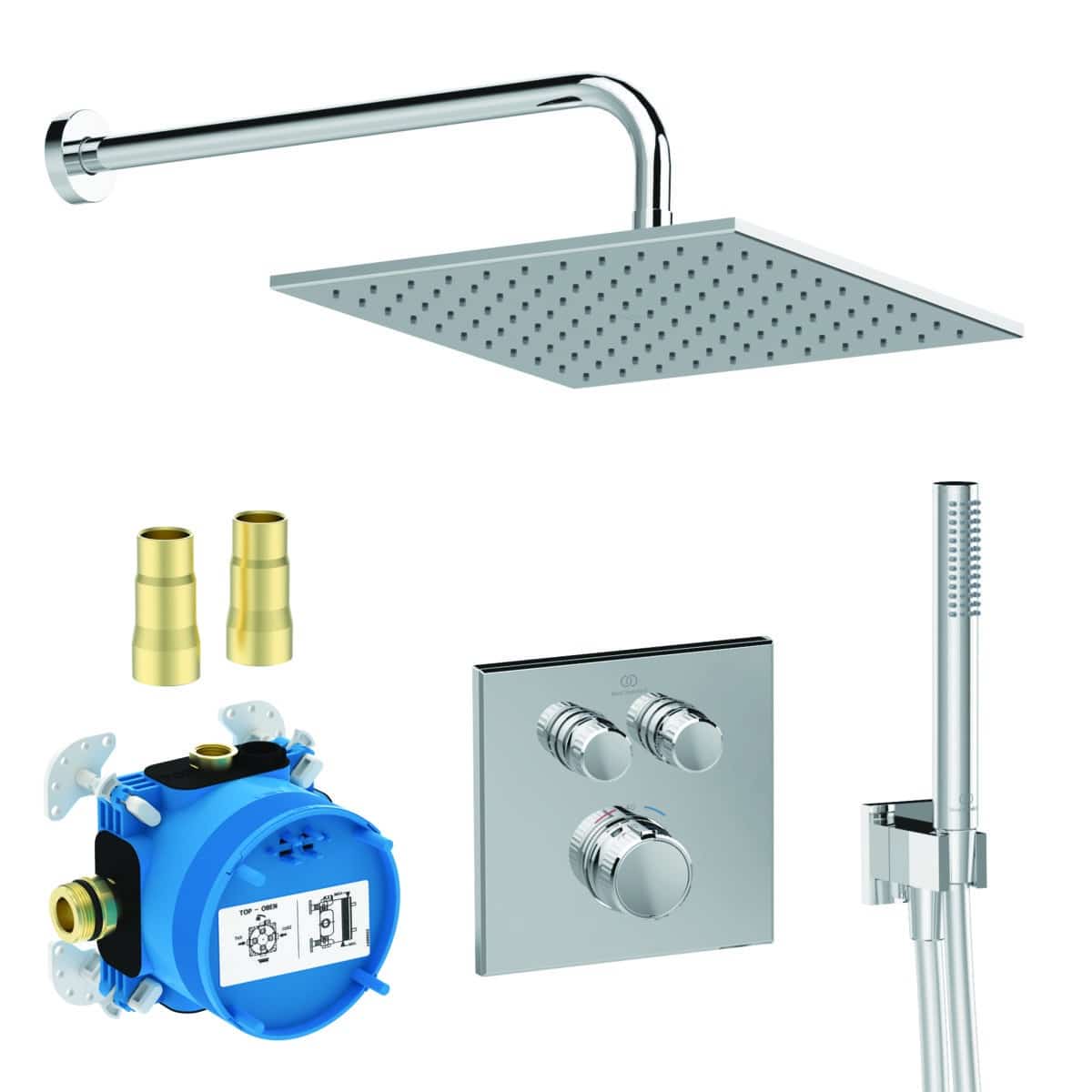 Ideal Standard Ceratherm Navigo & EasyBox brusetermostat indbyg. sampak (Cube), krom