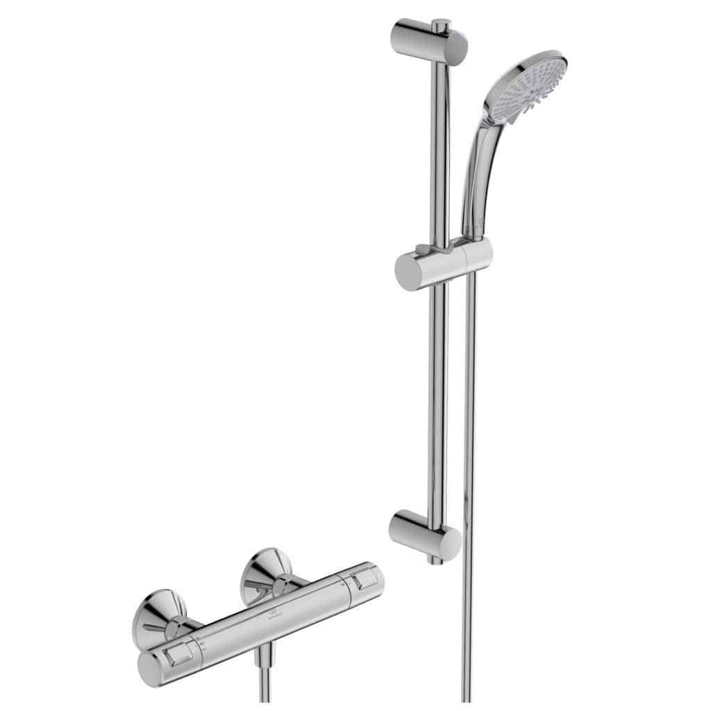 Ideal standard t25 brusetermostat m/brusersæt ø100/600mm fork