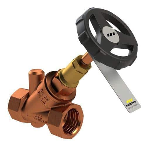 Kemper Weser fristrømsventil nippel/nippel 2" rødgods