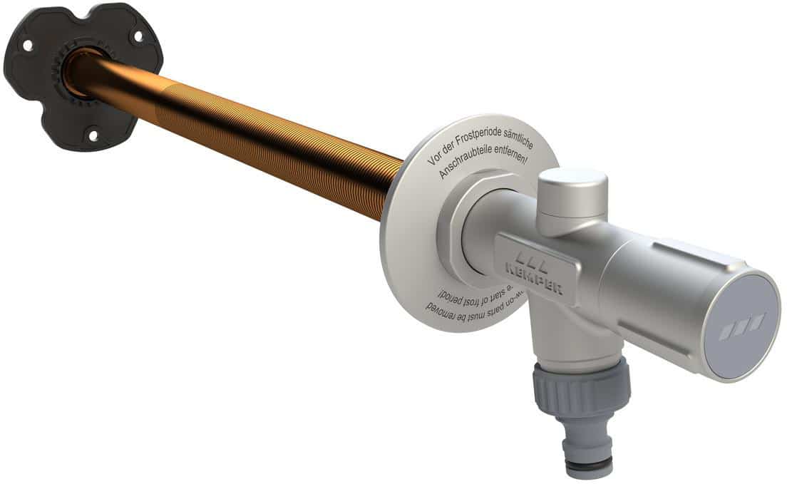Kemper Frosti Plus frostsikker udendørsventil 1/2" rødgods