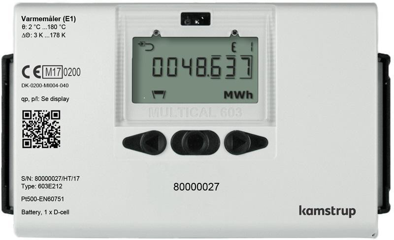 Kamstrup MULTICAL® 603 varmemåler 1,5 m3/h med returløb - Kamstrup - Kamstrup MULTICAL® 603 varmemåler 1,5 m3/h med returløb - Billede 2