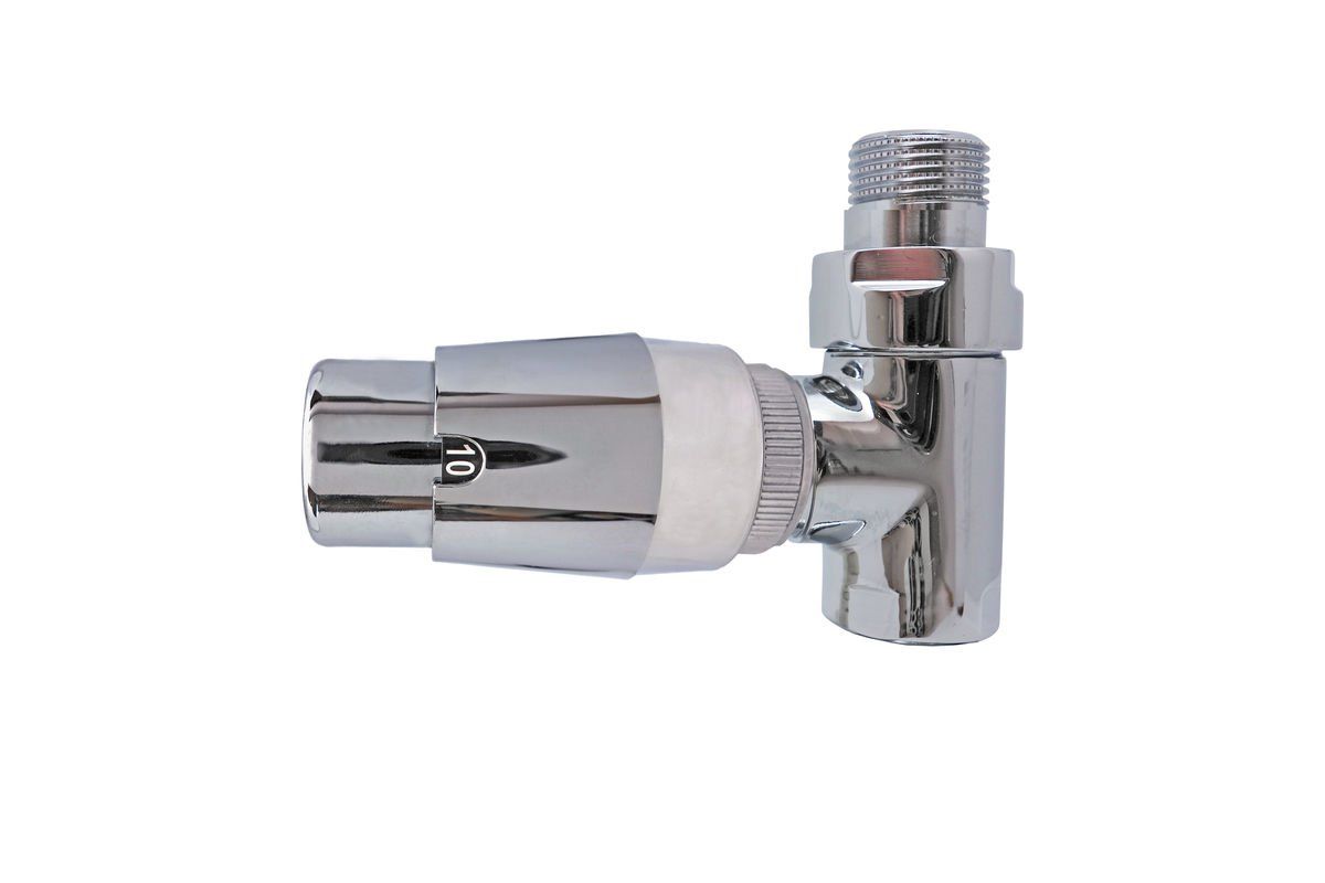 Kriss Cylinder RTL returtermostatventilsæt 1/2" L/L fremløb valgfrit krom - Kriss - Kriss Cylinder RTL returtermostatventilsæt 1/2" L/L fremløb valgfrit krom
