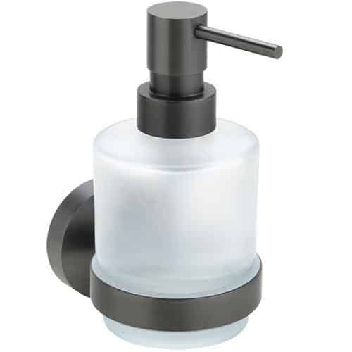 KRISS Simple sæbedispenser til væg bør grafit (PVD)/matteret glas