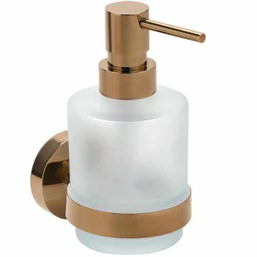 KRISS Simple sæbedispenser til væg blank kobber (PVD)/matteret glas