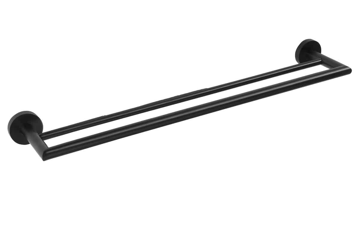 Kriss Simple dobbelt håndklædestang 600 mm, matsort