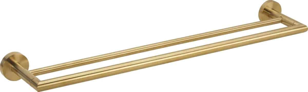 KRISS Simple dobbelt håndklædestang 600mm, bør guld (PVD)