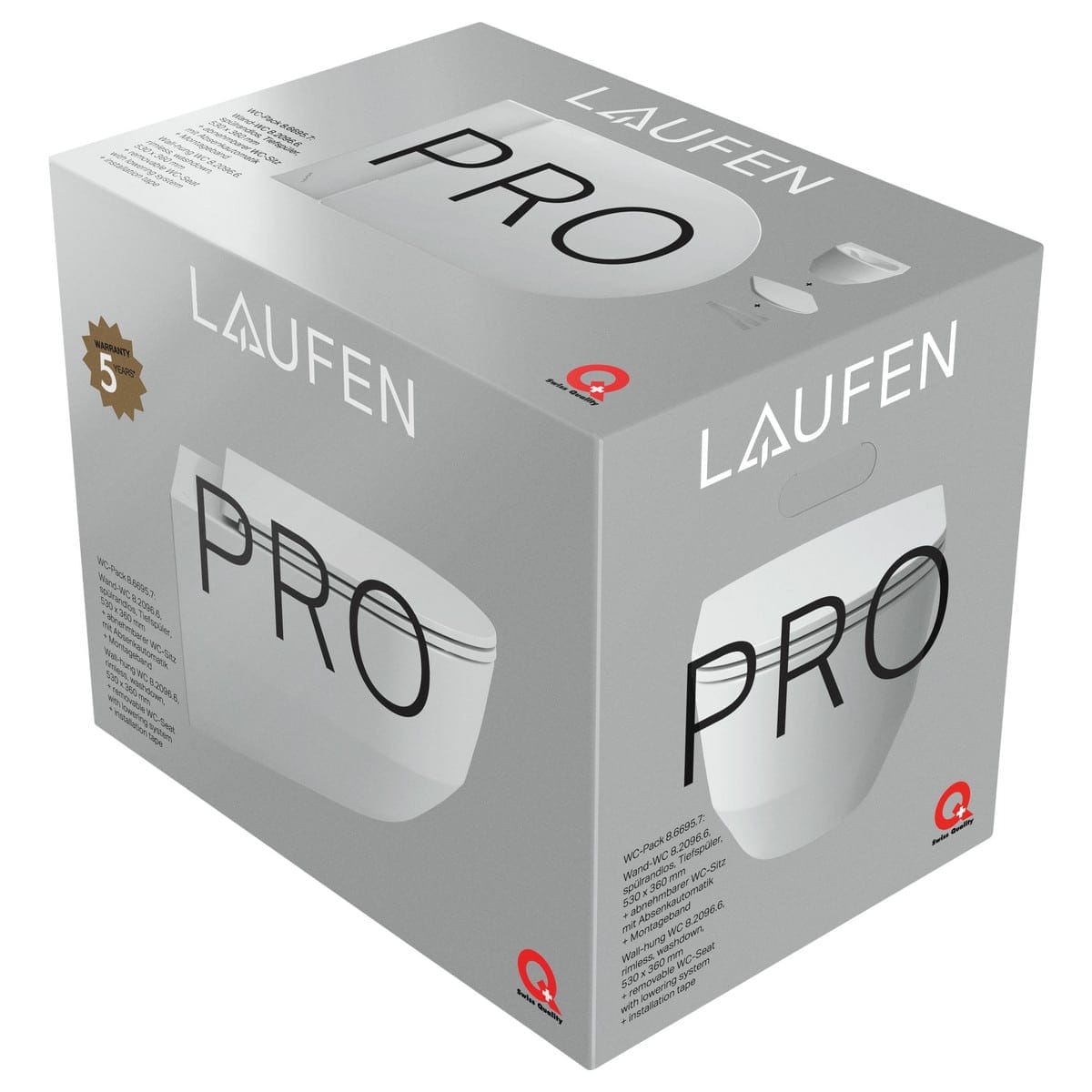 LAUFEN PRO toiletpakke Rimless inkl. SC sæde, hvid - LAUFEN NORDIC ApS - LAUFEN PRO toiletpakke Rimless inkl. SC sæde, hvid - Billede 4