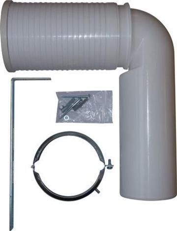 LAUFEN back-to-wall afløbsbøjning, 7-22 cm