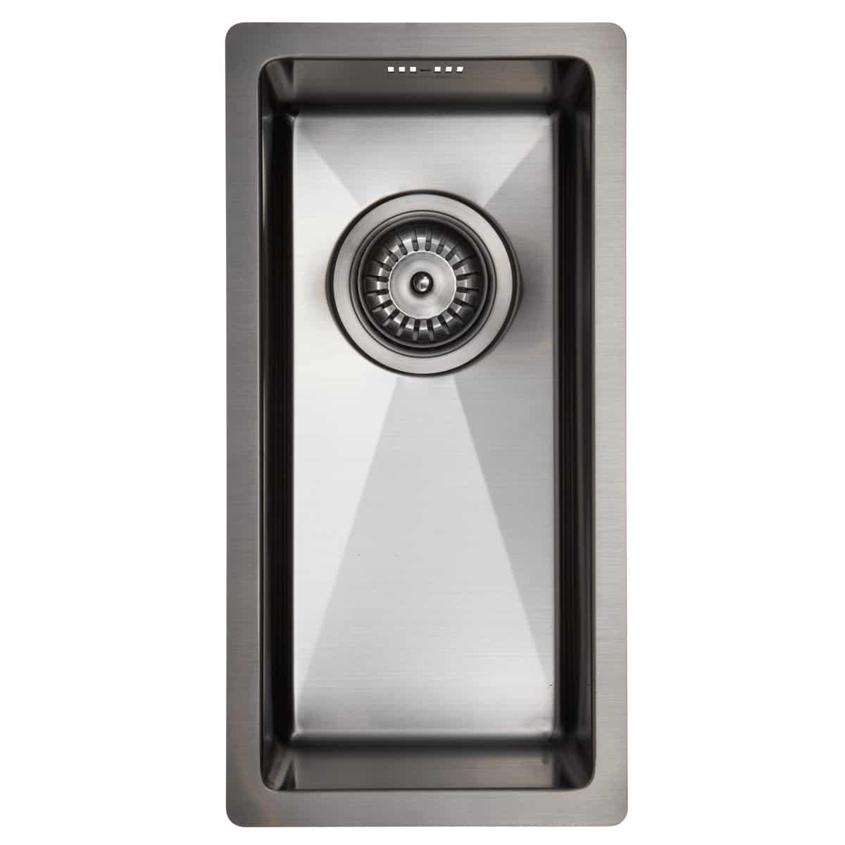 Lavabo Kubus 180 Soft køkkenvask 220x440x145mm strainer PVD Gunmetal