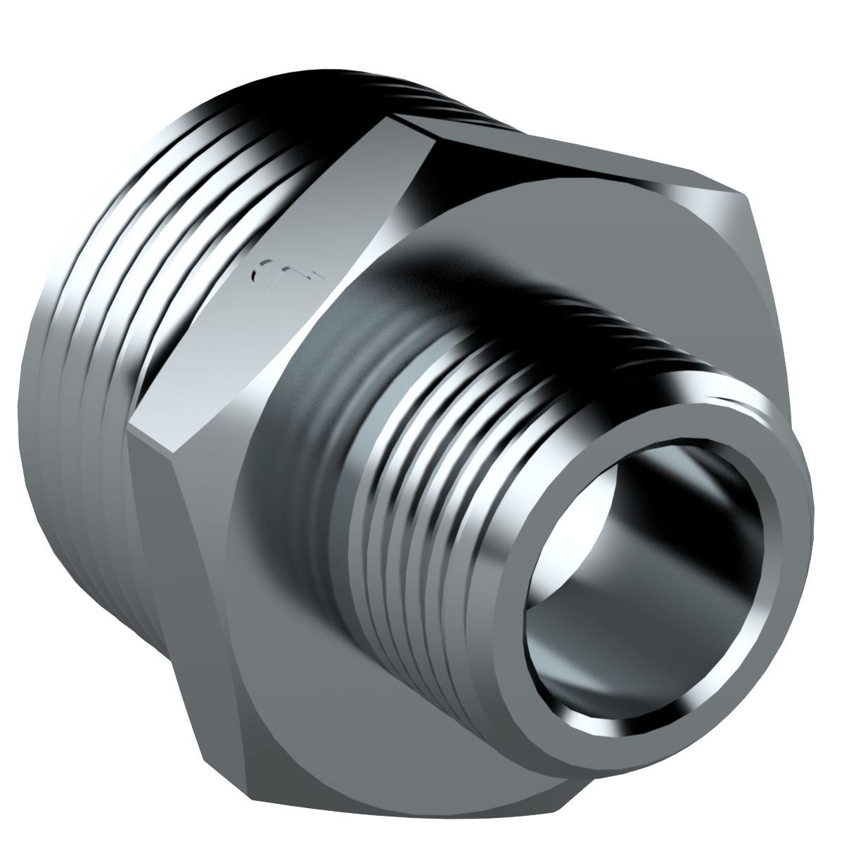 Brystnippel messing forkromet 1/2" x 38"