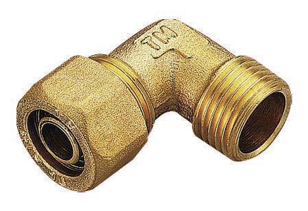 Unite vinkel kompression med nippel 20 x 2,0 mm x 3/4"