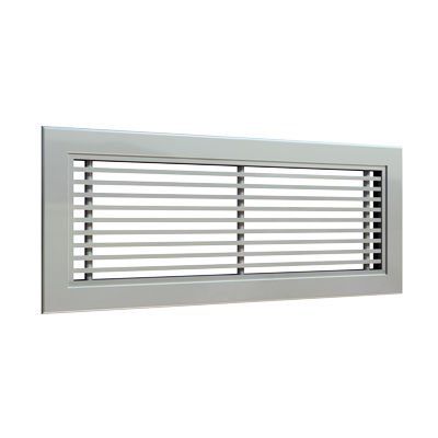Lindab alu-rist 200 x 100 mm med faste lige lameller - Lindab Ventilation - Lindab alu-rist 200 x 100 mm med faste lige lameller