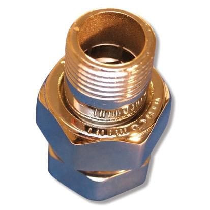 Radiatorforskruning 1/2" ligeløbende forkromet