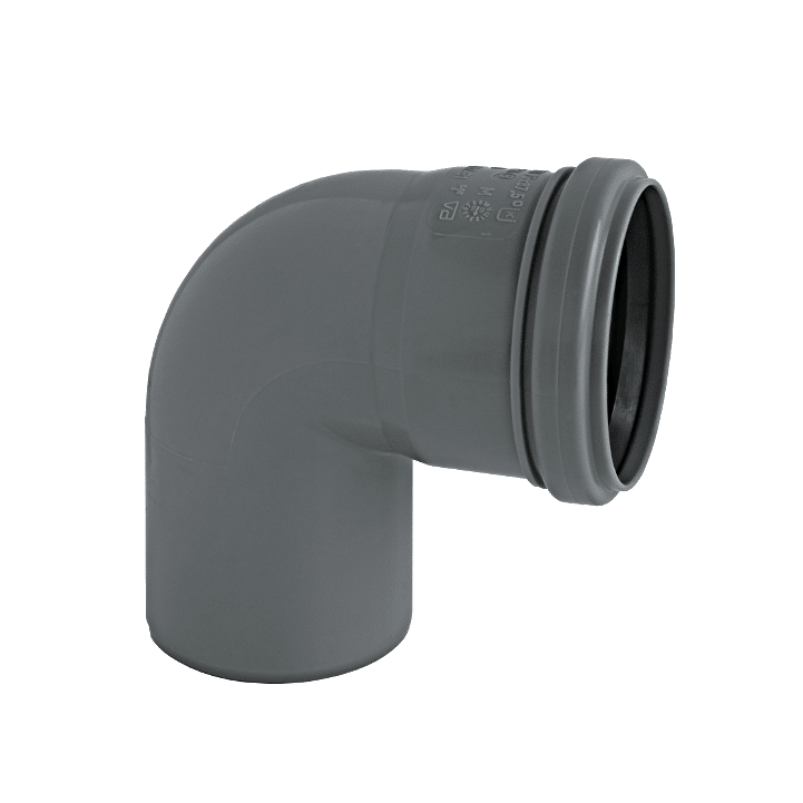 Ht-pp (amax pro) ø50 mm x 87,5° grå bøjning