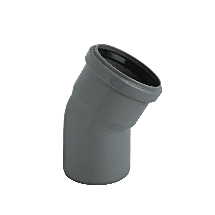Ht-pp (amax pro) ø110 mm x 30° grå bøjning