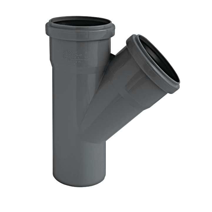 Ht-pp (amax pro) ø40 mm x 40 x 45° grå gren