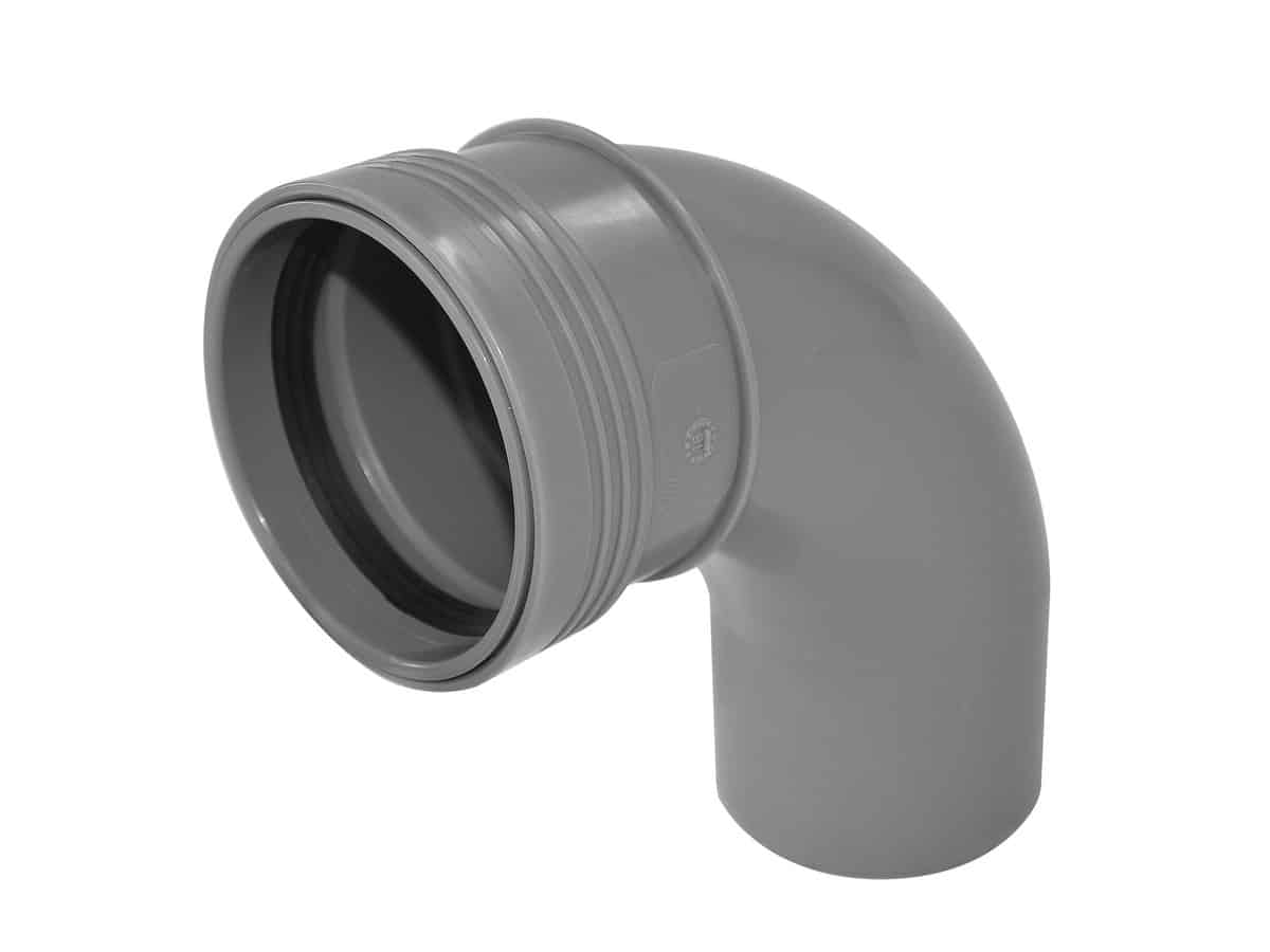 Wafix PP langbøjning 88,5° x 110 mm grå - Nordisk Wavin - Wafix PP langbøjning 88,5° x 110 mm grå - Billede 2