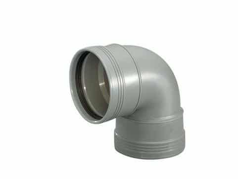 Wafix PLUS PP bøjning 88,5° x 40 mm grå - Nordisk Wavin - Wafix PLUS PP bøjning 88,5° x 40 mm grå