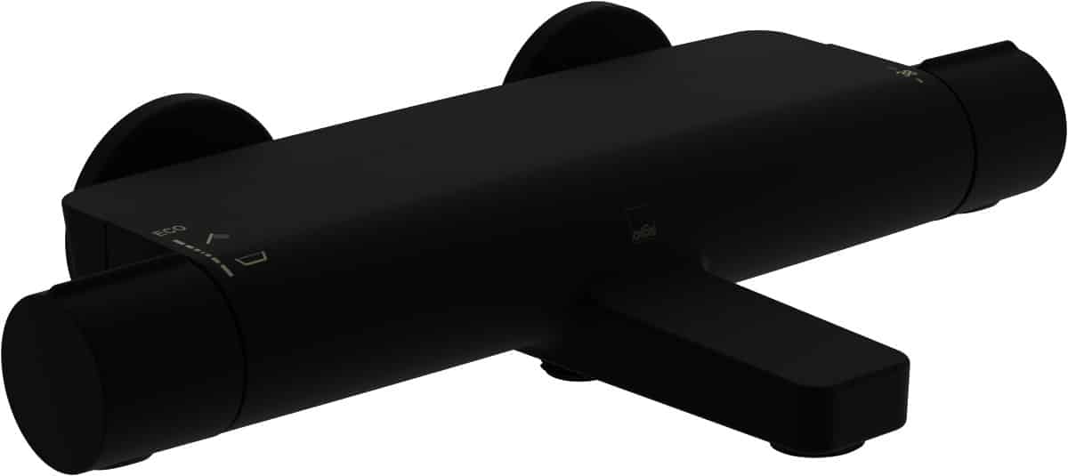 Oras Optima Style kar- og brusearmatur inkl. termostat mat sort