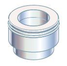 Metalbestos omega overgang ø130 mm