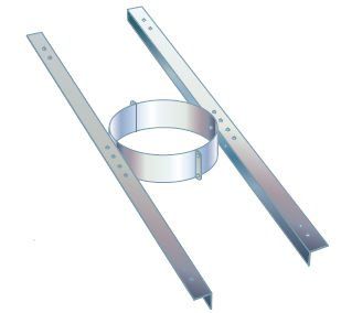 Metalbestos multi50 tagstyr ø230/130 med 1000 mm stænger