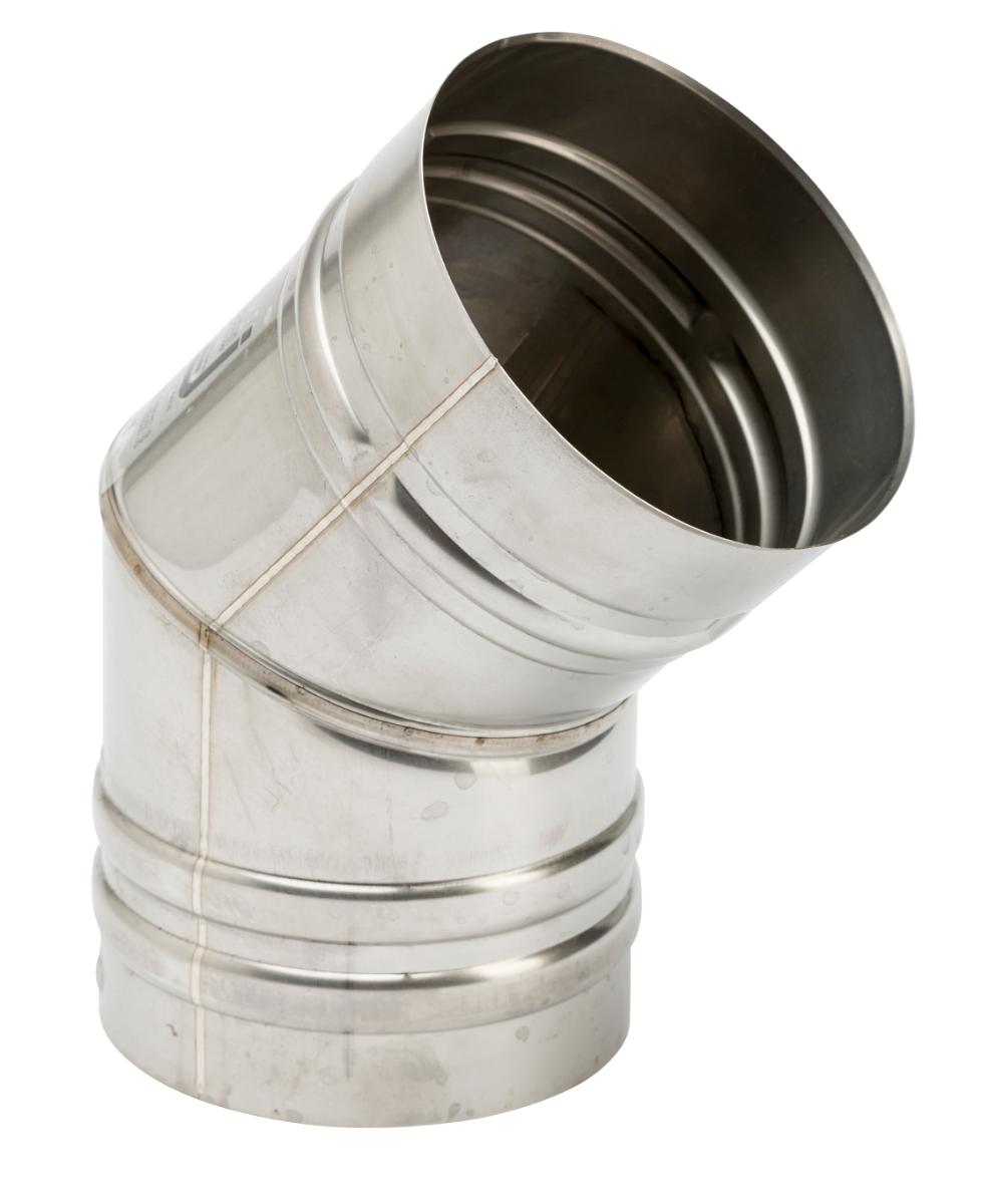 Metalbestos omega foringsvinkelstykke 45° ø130 mm - P.A.Kierulff - Metalbestos omega foringsvinkelstykke 45° ø130 mm
