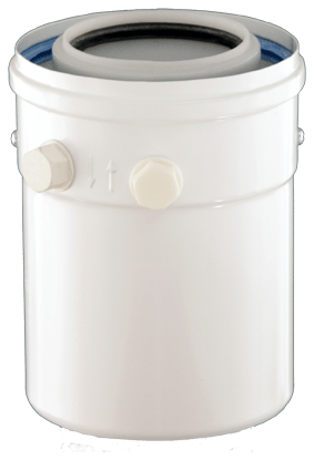 Connext aftræk 80/125 mm kobling med målepunkt - P.A.Kierulff - Connext aftræk 80/125 mm kobling med målepunkt