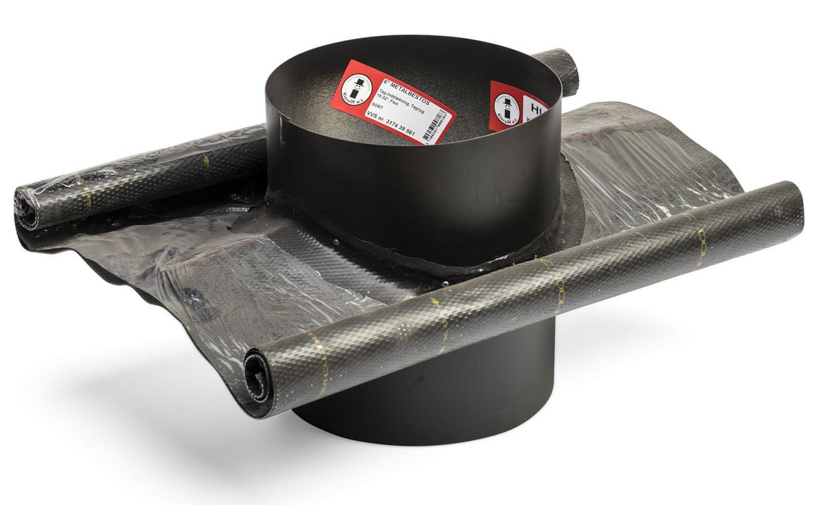 Metalbestos wood tagryg ø250/150 15-32° flex - P.A.Kierulff - Metalbestos wood tagryg ø250/150 15-32° flex - Billede 2