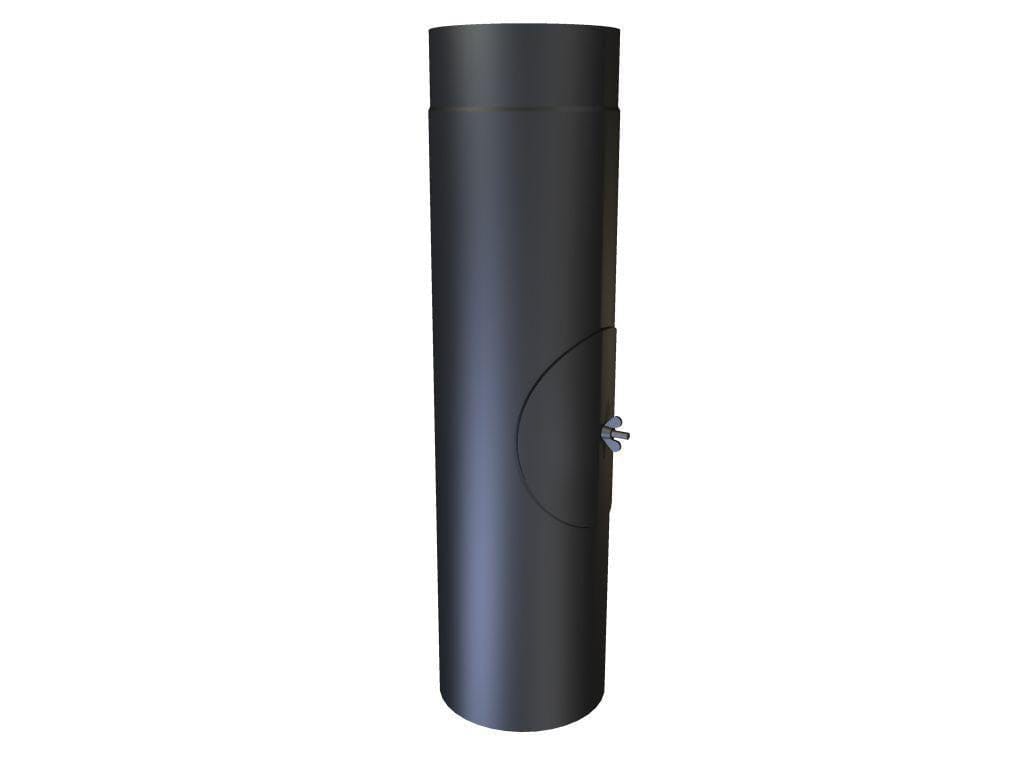 Røgrør lige 6"længde 500 mm med renseklap - P.A.Kierulff - Røgrør lige 6"længde 500 mm med renseklap - Billede 2