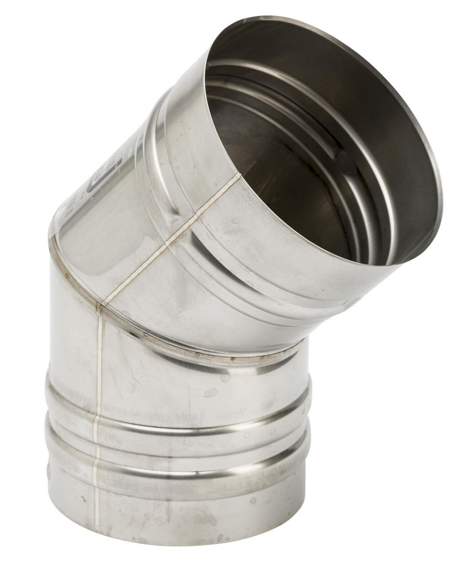 Metalbestos omega foringsvinkelstykke 45° ø130 mm - P.A.Kierulff - Metalbestos omega foringsvinkelstykke 45° ø130 mm - Billede 2
