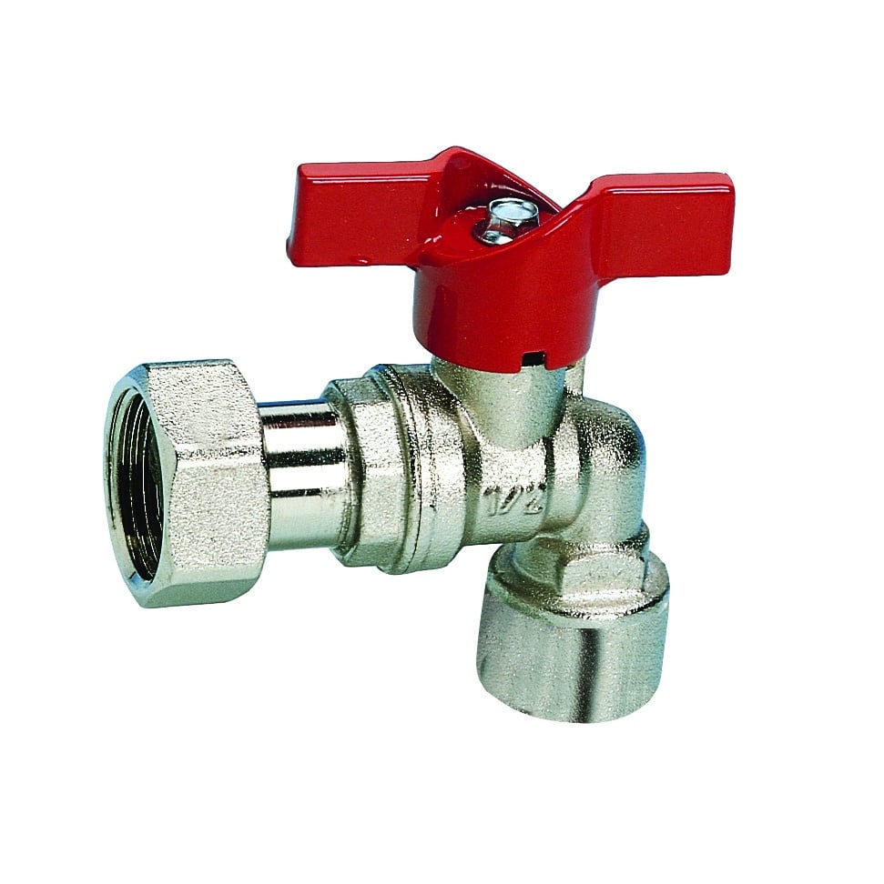Pettinaroli vinkelkuglehane m/omløb DN15-3/4"x1/2"