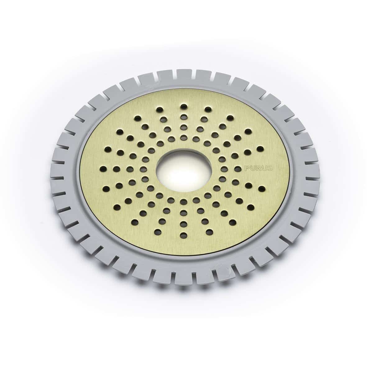 Purus rist til microcement ø150 messing med ø41 hul