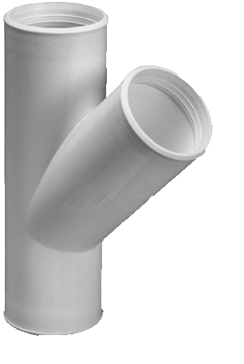 Purus grenrør 45° 32 mm hvid PP/TPE