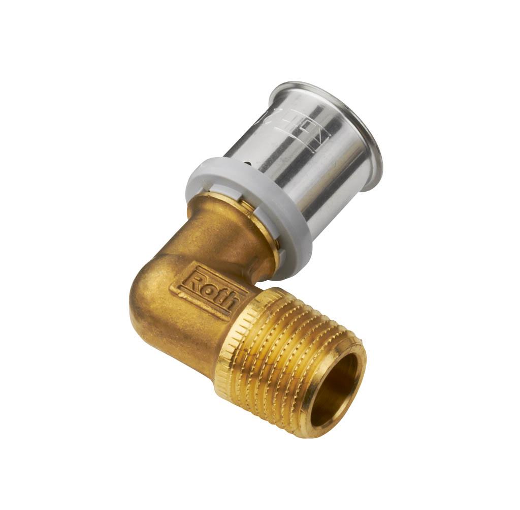 Vinkel Roth 90o 20 mm X 1/2 nippel - Roth Danmark - Vinkel Roth 90o 20 mm X 1/2 nippel