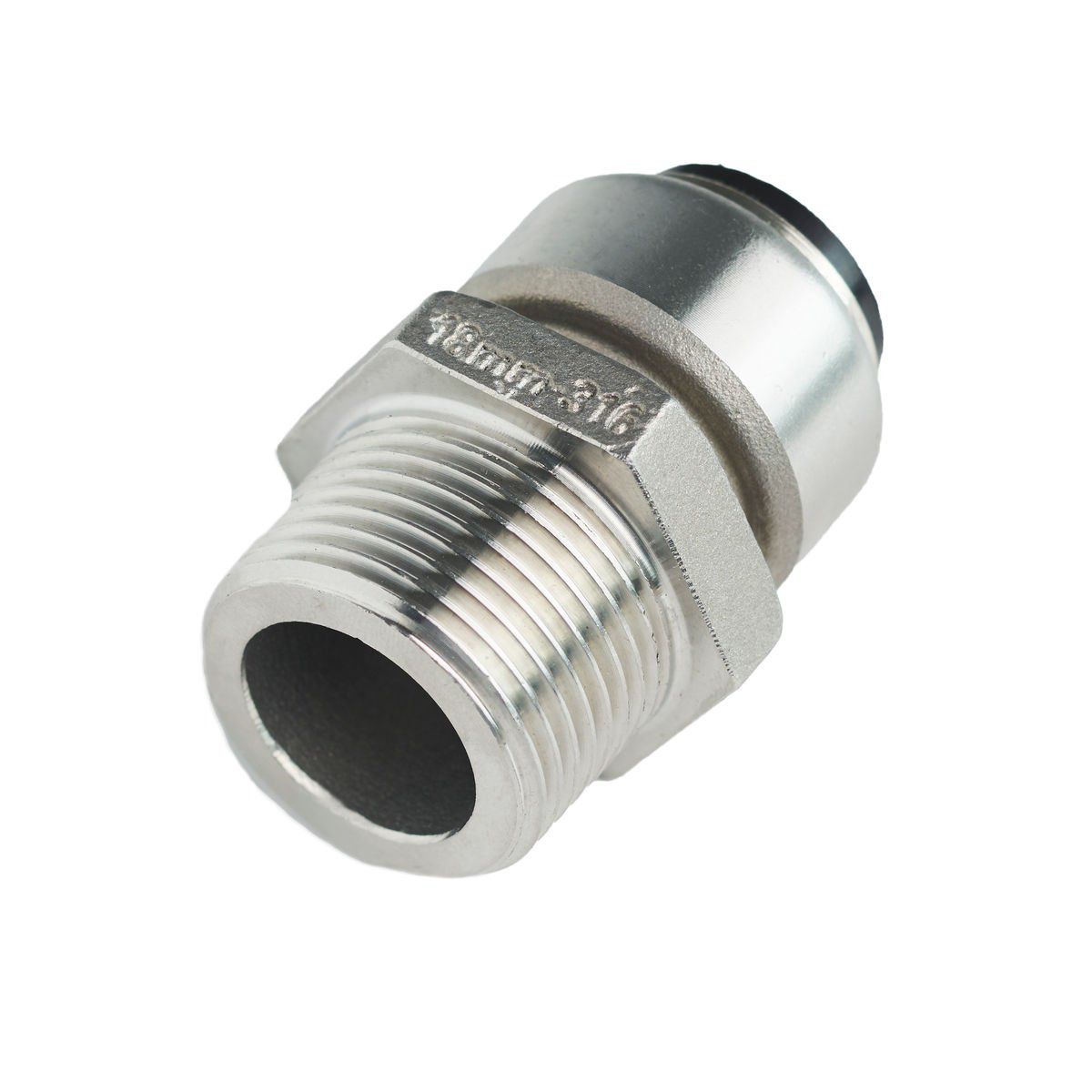 Roth overgang rustfri stål 15 mm x 1/2" nippel