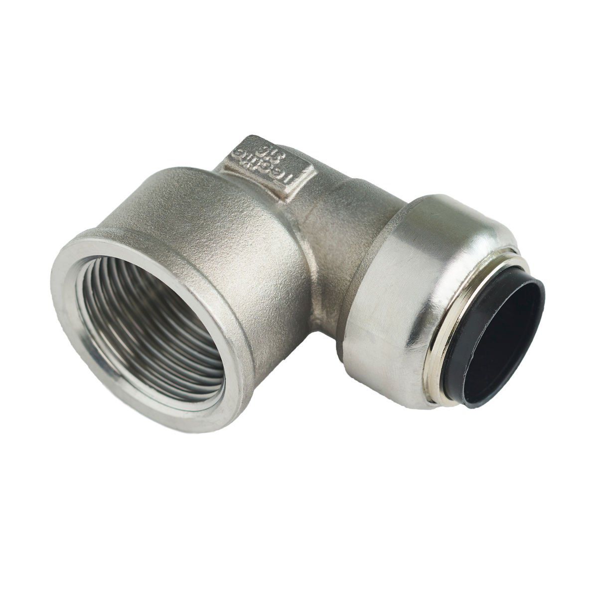 Roth vinkel 90° 15 mm x 1/2" muffe rustfri stål