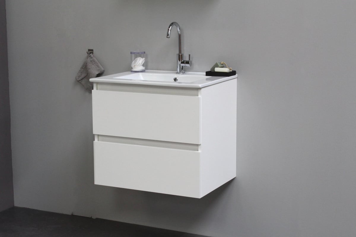 Sanibell Online hvid højglans møbelsæt 60x46cm LEVERES USAMLET SOM FLATPACK
